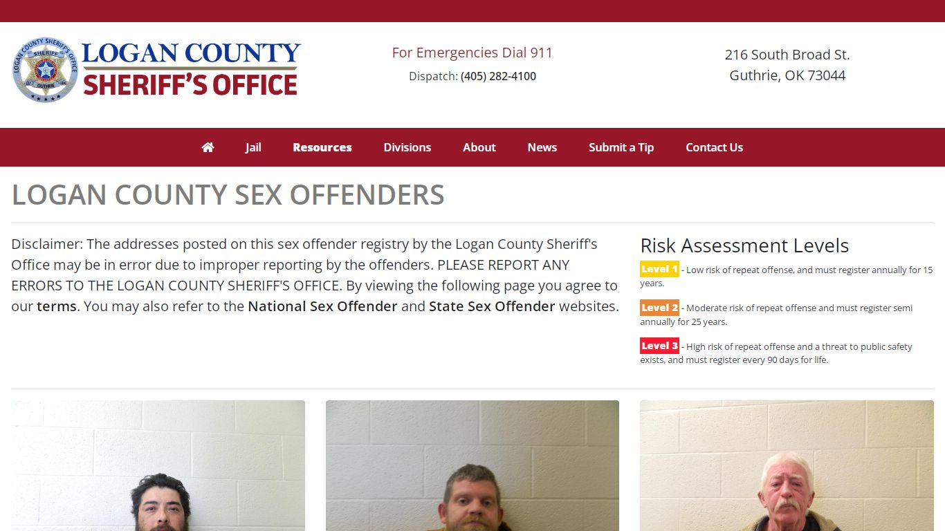 Sex Offenders - Logan County Sheriff's Office